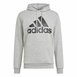 Sudadera con Capucha Hombre Adidas  Essentials Fleece Big Logo Gris