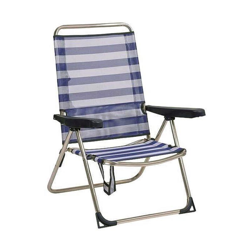 Silla Plegable Alco Marinero Azul marino Blanco Aluminio