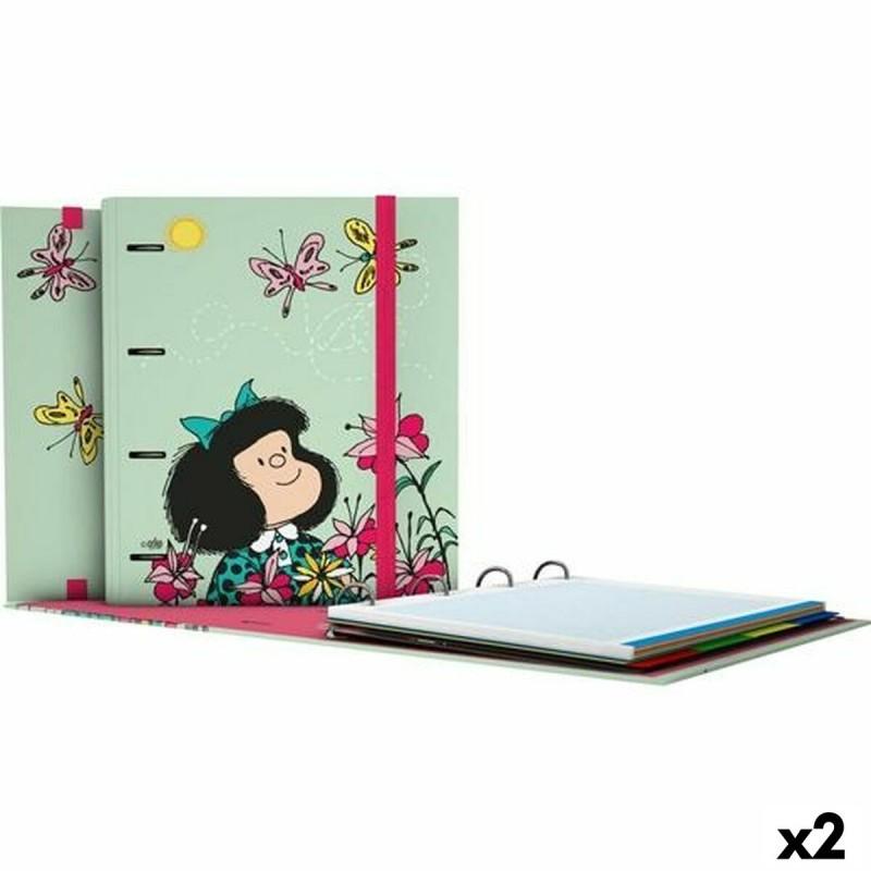 Carpeta de anillas Mafalda Carpebook Verde A4 (2 Unidades)