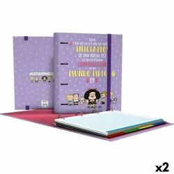 Carpeta de anillas Mafalda Carpebook Lila A4 (2 Unidades)