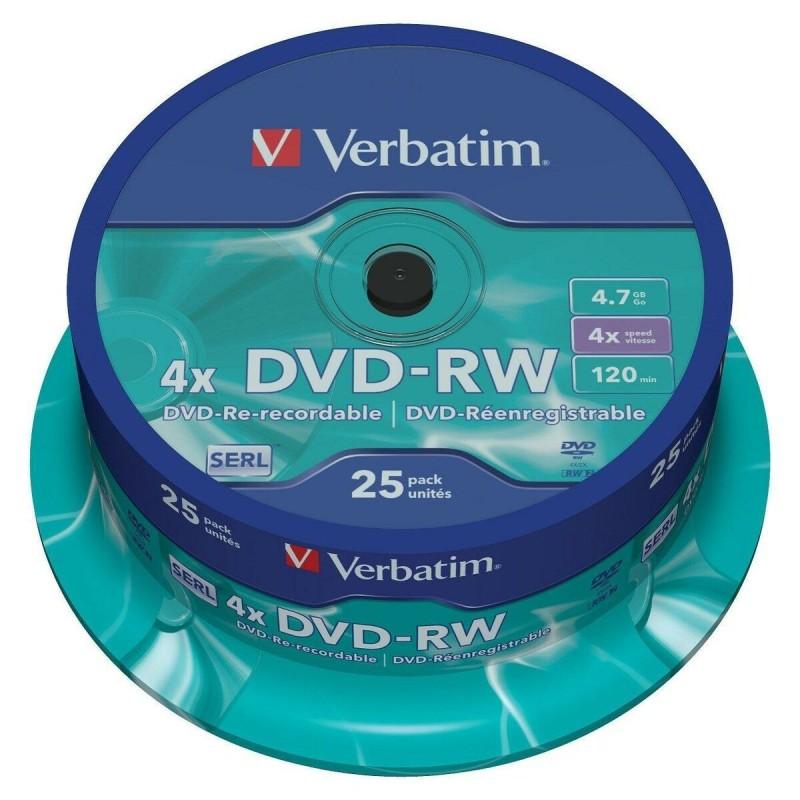 DVD-RW Verbatim    25 Unidades Multicolor 4,7 GB 4x