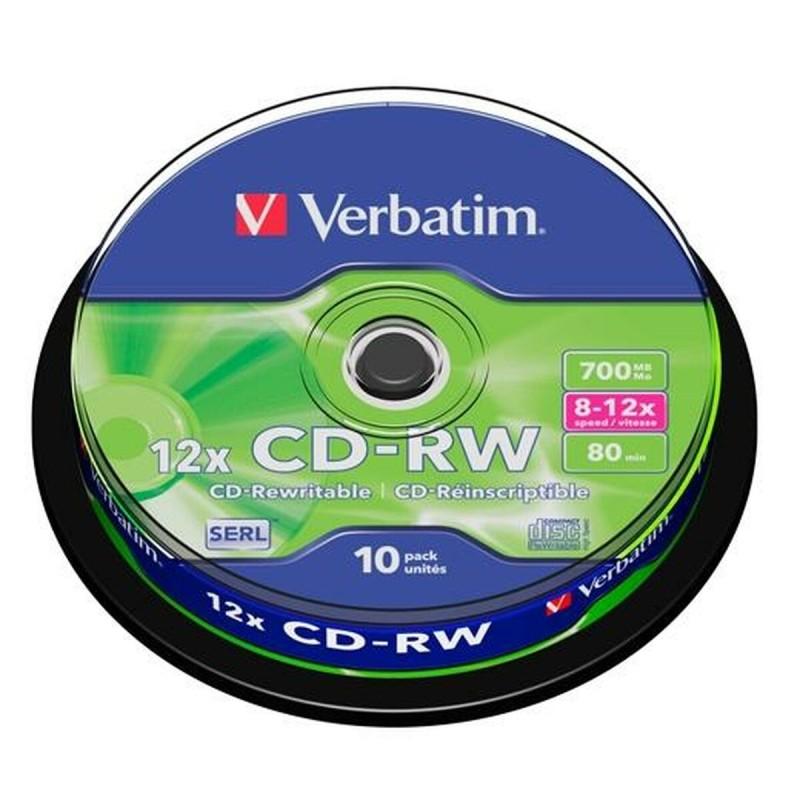 CD-RW Verbatim    10 Unidades 700 MB 12x