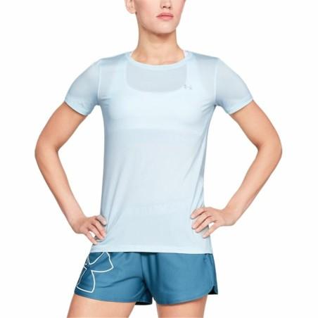 Camiseta de Manga Corta Mujer Under Armour HeatGear Azul claro