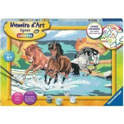 Dibujos para pintar Ravensburger Horde of Horses	