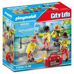 Playset Playmobil 71244 City Life Rescue Team 25 Piezas