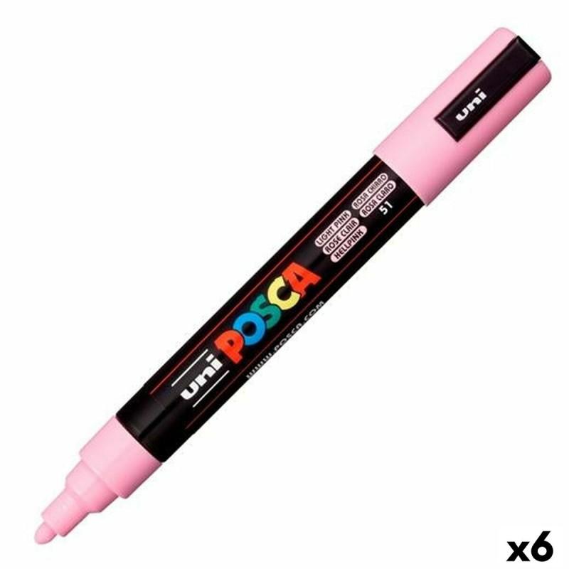 Marcador POSCA PC-5M Rosa claro (6 Unidades)