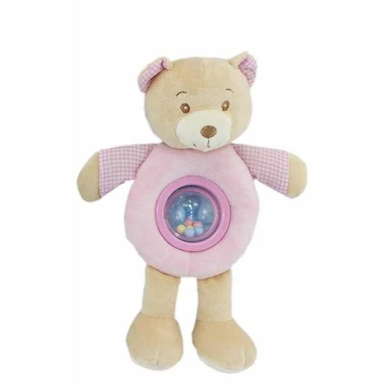 Peluche Sonajero Lulu Rosa Oso 25cm