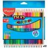 Lápices de colores Maped Duo Color' Peps	 Multicolor 24 Piezas Doble punta (12 Unidades)