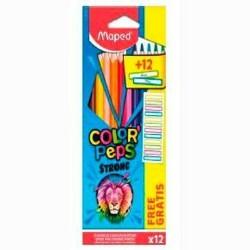 Lápices de colores Maped Color' Peps Strong Multicolor 12 Piezas (12 Unidades)