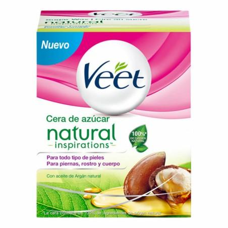 Crema Depilatoria Corporal Veet Cera Tibia Natural Aceite de Argán Azúcar 250 ml