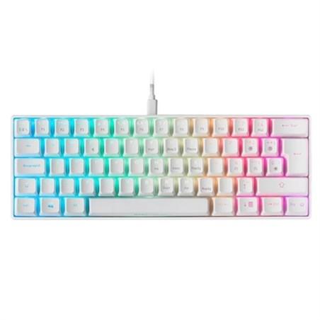 Teclado Mars Gaming MKMINI Qwerty Español RGB Blanco