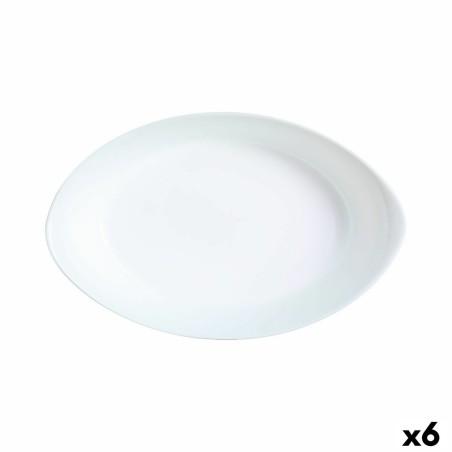 Fuente de Cocina Luminarc Smart Cuisine Ovalado Blanco Vidrio 21 x 13 cm (6 Unidades)