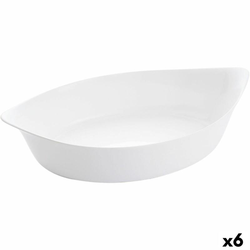 Fuente de Cocina Luminarc Smart Cuisine Ovalado Blanco Vidrio 6 Unidades 38 x 22 cm