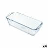 Molde para Horno Pyrex Classic Vidrio Rectangular Transparente Vidrio 28 x 11 x 8 cm (4 Unidades)