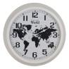 Reloj de Pared Mapamundi Blanco Negro Hierro 70 x 70 x 6,5 cm