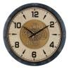 Reloj de Pared Negro Dorado Cristal Hierro 72 x 9 x 72 cm (3 Unidades)