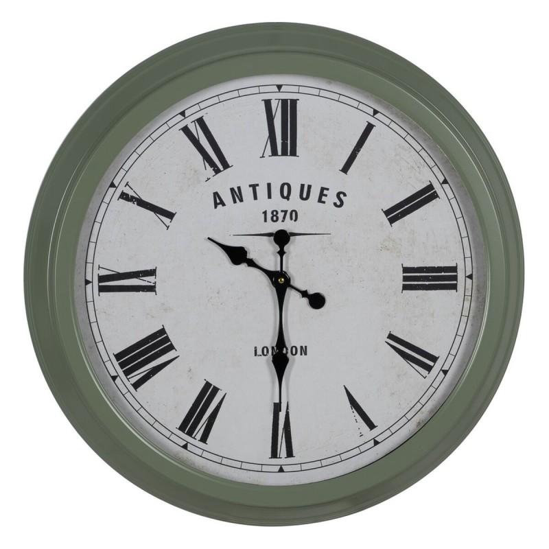 Reloj de Pared Verde Hierro 70 x 70 x 6,5 cm