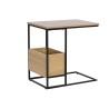 Mesa auxiliar DKD Home Decor 55 x 35 x 55 cm Natural Negro Metal Madera MDF