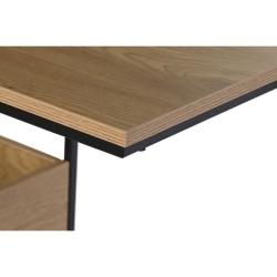 Mesa auxiliar DKD Home Decor 55 x 35 x 55 cm Natural Negro Metal Madera MDF