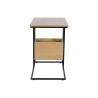 Mesa auxiliar DKD Home Decor 55 x 35 x 55 cm Natural Negro Metal Madera MDF