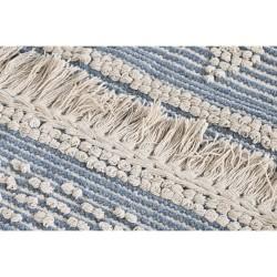 Alfombra DKD Home Decor 180 x 120 x 2 cm Azul Algodón Blanco Boho