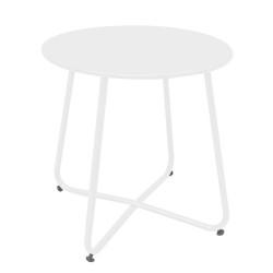 Mesa auxiliar Luna Acero Blanco 45 x 45 cm