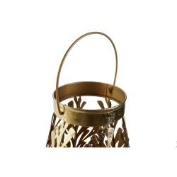 Farol DKD Home Decor Dorado Metal 25 x 25 x 42 cm