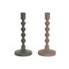 Candelabro DKD Home Decor 10,5 x 10,5 x 23,5 cm Rosa Aluminio Verde (2 Unidades)