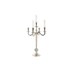 Candelabro DKD Home Decor Plateado Acrílico Aluminio Cromado 30 x 30 x 47 cm