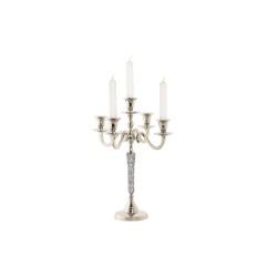 Candelabro DKD Home Decor Plateado Aluminio Acrílico 26 x 26 x 36 cm