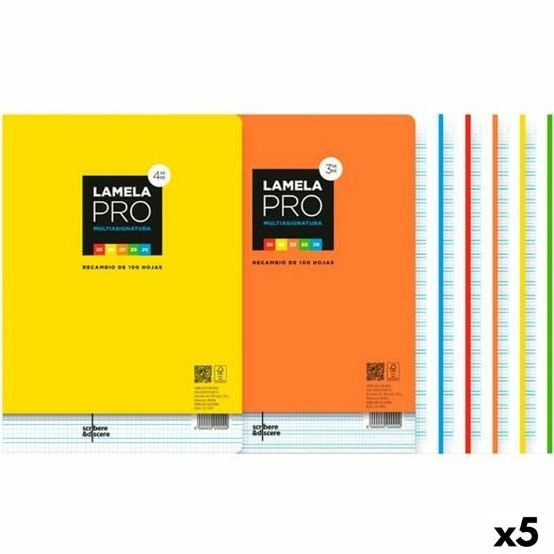 Hojas de repuesto Lamela Multicolor A4 100 Hojas 3 mm (5 Unidades)