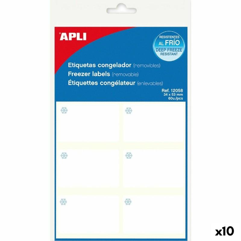 Etiquetas Apli Blanco Congelador 10 Hojas 34 x 53 mm (10 Unidades)