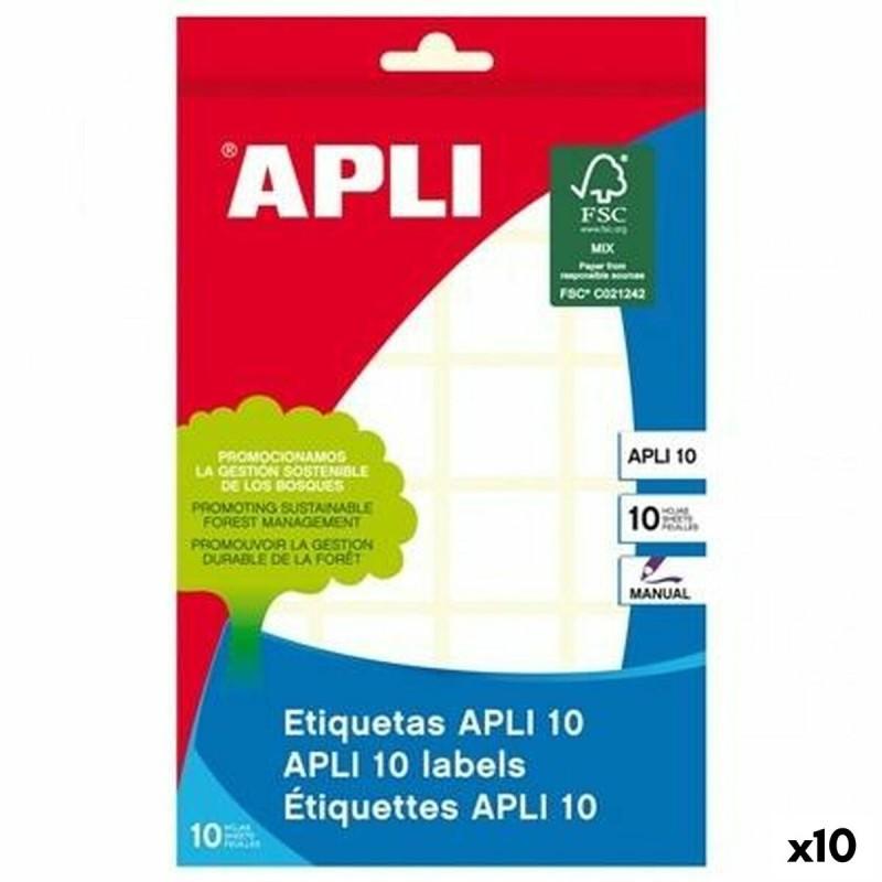 Etiquetas Apli Blanco 10 Hojas 22 x 32 mm (10 Unidades)