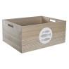 Caja Decorativa DKD Home Decor Natural Madera MDF Espirales Mediterráneo 50 x 40 x 22,5 cm