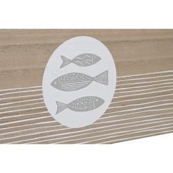 Caja Decorativa DKD Home Decor Natural Madera MDF Espirales Mediterráneo 50 x 40 x 22,5 cm