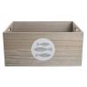 Caja Decorativa DKD Home Decor Natural Madera MDF Espirales Mediterráneo 50 x 40 x 22,5 cm