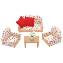 Accesorios para casa de Muñecas Sylvanian Families Sofa + 2 Armchairs + Table