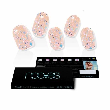 Uñas Postizas Nooves Peach Galettes Gel Autoadhesivas metálico