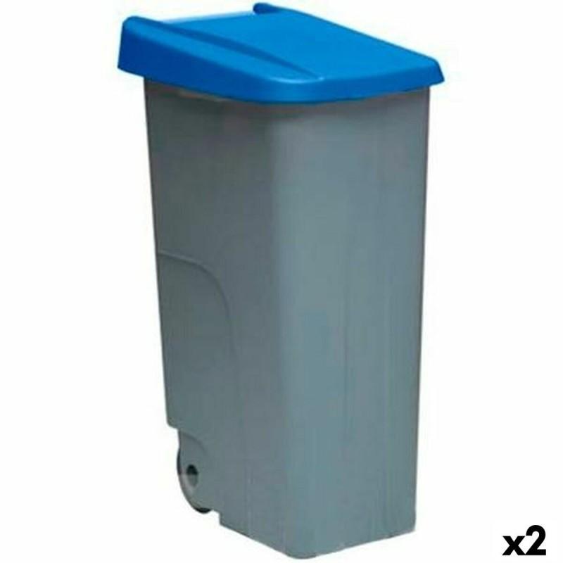 Cubo de Basura con Ruedas Denox 110 L Azul 58 x 41 x 89 cm