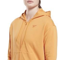 Sudadera con Capucha y Cremallera Mujer Reebok  RI SL FRENCH TERRY H54756  Naranja