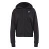 Sudadera con Capucha y Cremallera Mujer Reebok  RI SL FRENCH TERRY H54754 Negro