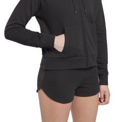 Sudadera con Capucha y Cremallera Mujer Reebok  RI SL FRENCH TERRY H54754 Negro