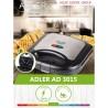 Sandwichera Adler AD 3015 Negro Multicolor Plateado 750 W