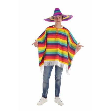 Disfraz para Adultos Arcoiris Poncho