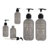 Dispensador de Jabón Negro Gris 250 ml Vidrio Polipropileno