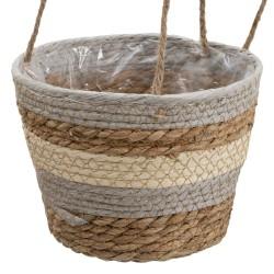 Juego de Cestos Natural Gris Fibra natural 20 x 20 x 27 cm (3 Piezas)