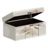 Caja Decorativa PVC Lona Papel DMF Flores 30 x 18 x 15 cm (2 Piezas)