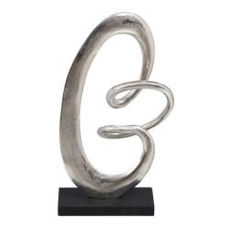 Figura Decorativa 24 x 10 x 42 cm Negro Plata