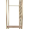 Estante 51 x 14 x 51 cm Natural Dorado Metal Madera