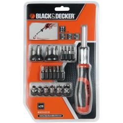 Juego de puntas con destornillador Black & Decker BDHT0-62130 29 Piezas